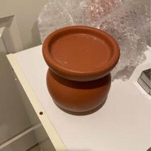 2 Handmade Terracotta Clay Vessel – Décor / Incense or Oil Warmer (4”)